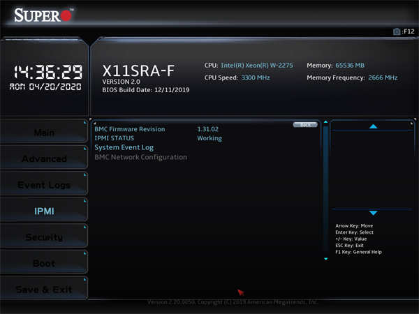 SuperMicro X11SRA-F 主机板开箱测试 / C422 晶片组、商用定位、Cascade Lake-W 支(27)