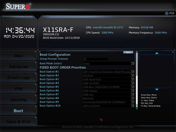 SuperMicro X11SRA-F 主机板开箱测试 / C422 晶片组、商用定位、Cascade Lake-W 支(29)