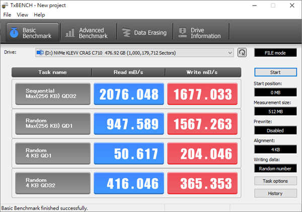 KLEVV CRAS C710 M.2 512GB测试报告/5年保固、平价NVMe SSD装机首选(14)