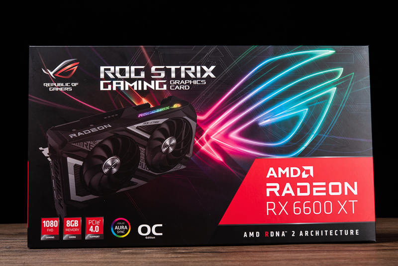 ROG STRIX RX 6600 XT OC 显示卡开箱 / 双轴向风扇 24.3cm 小短卡(1)