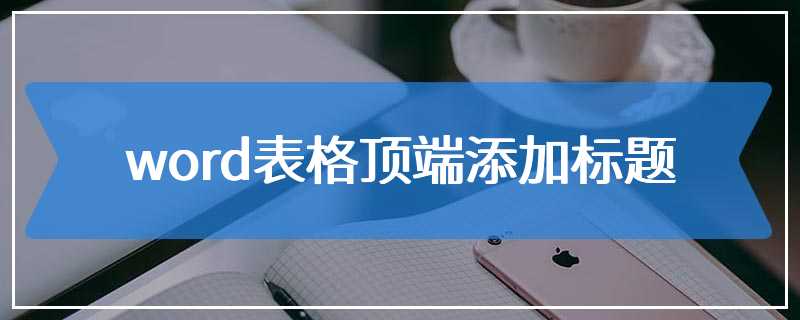 word表格顶端添加标题