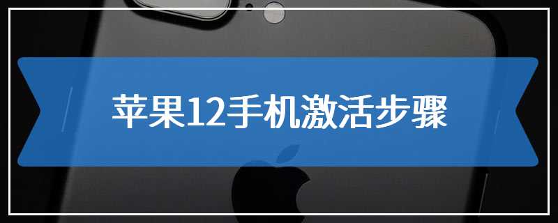 苹果12手机激活步骤