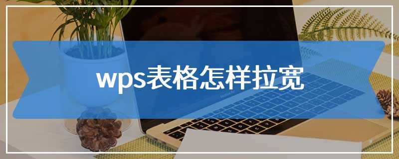 wps表格怎样拉宽