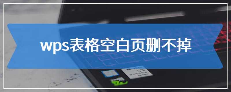 wps表格空白页删不掉