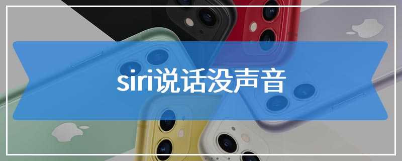 siri说话没声音