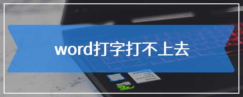 word打字打不上去
