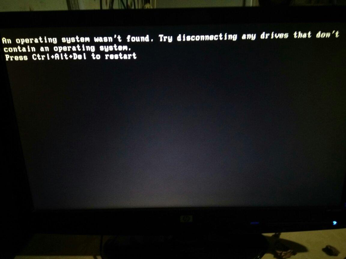 电脑开机出现An oporating system wasnt found怎么办