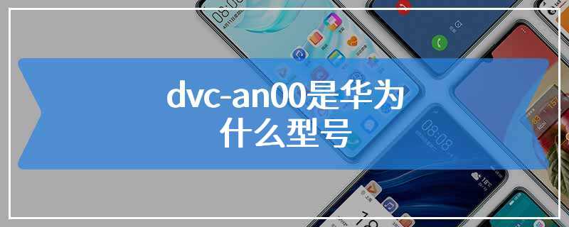 dvc-an00是华为什么型号