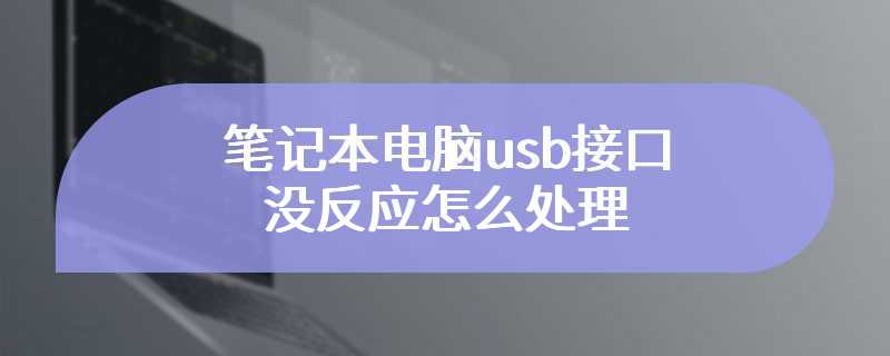 笔记本电脑usb接口没反应怎么处理