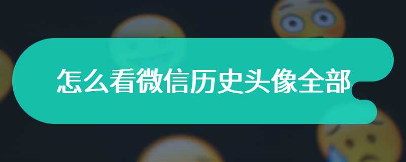 怎么看微信历史头像全部