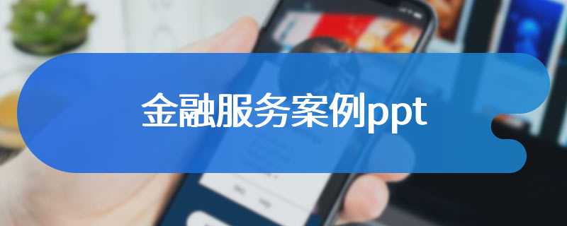 金融服务案例ppt