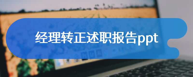 经理转正述职报告ppt