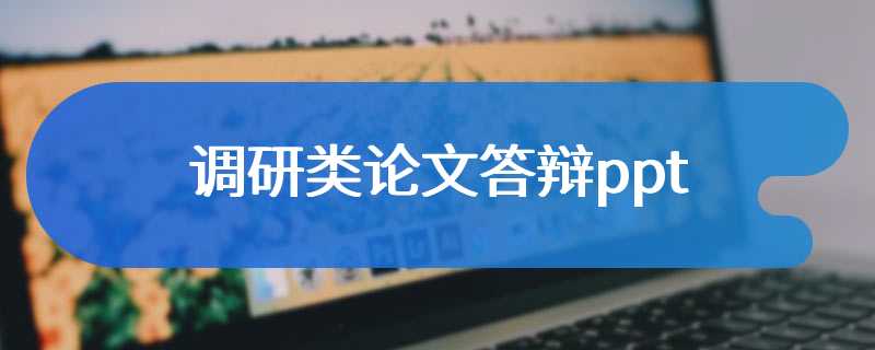 调研类论文答辩ppt
