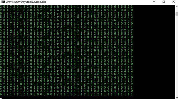 CMD命令数字雨制作方法(3)