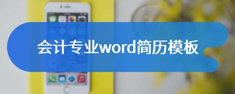 会计专业word简历模板