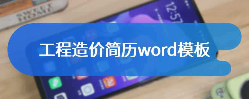 工程造价简历word模板