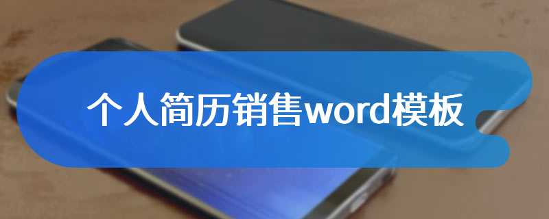 个人简历销售word模板