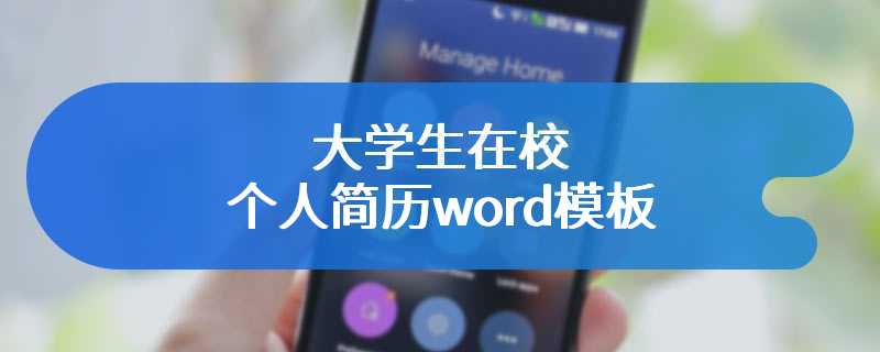 大学生在校个人简历word模板