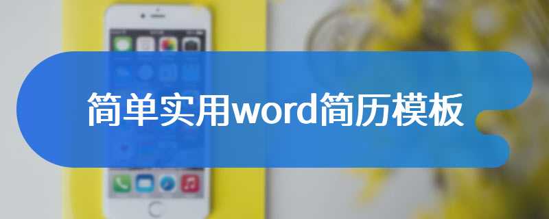 简单实用word简历模板