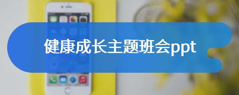 健康成长主题班会ppt