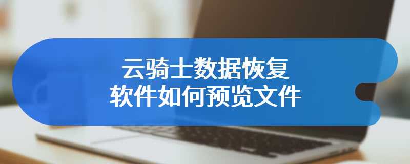 云骑士数据恢复软件如何预览文件