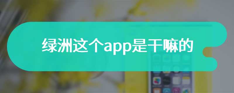 绿洲这个app是干嘛的