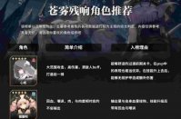 《苍雾残响》开局无限重抽选择什么角色好？无限十连角色推荐介绍