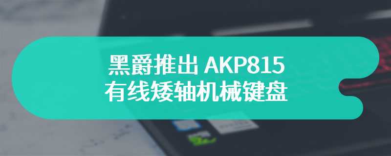 黑爵推出 AKP815 有线矮轴机械键盘：Gasket 结构、自带 4.95 英寸彩屏，首发价 399 元