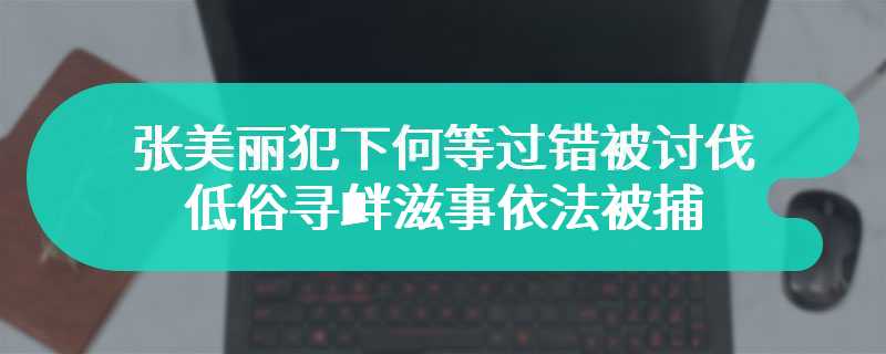 张美丽犯下何等过错被讨伐 低俗寻衅滋事依法被捕