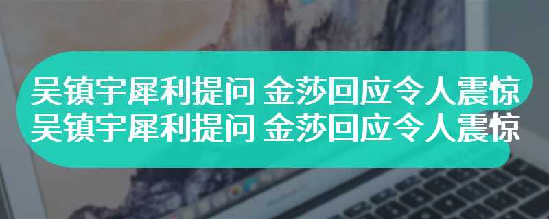 吴镇宇犀利提问 金莎回应令人震惊