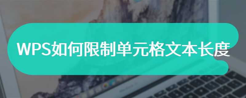 WPS如何限制单元格文本长度