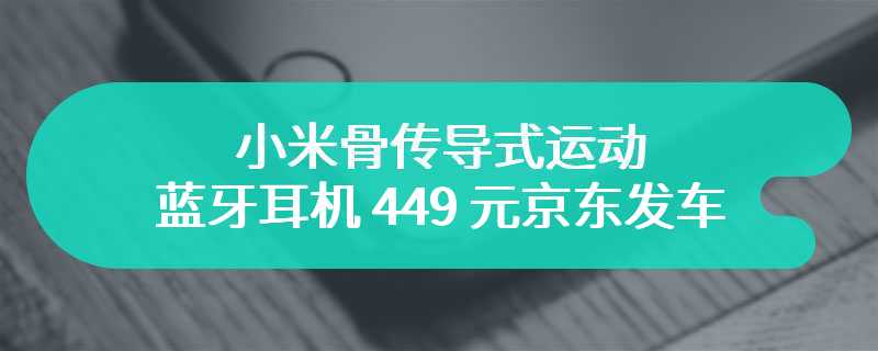 小米骨传导式运动蓝牙耳机449 元京东发车 IP66 防水防汗