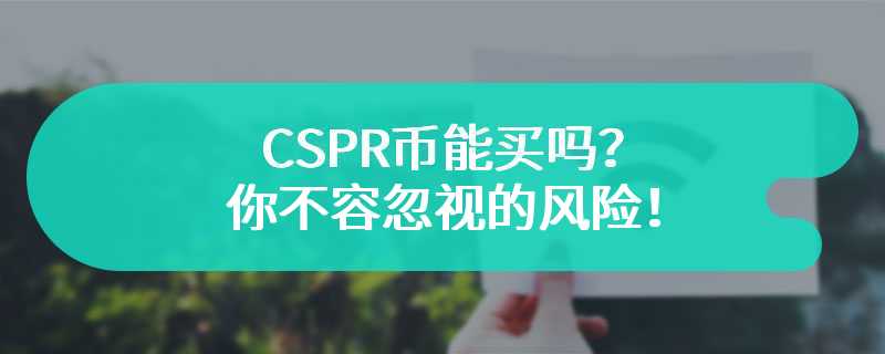 CSPR币能买吗？你不容忽视的风险！