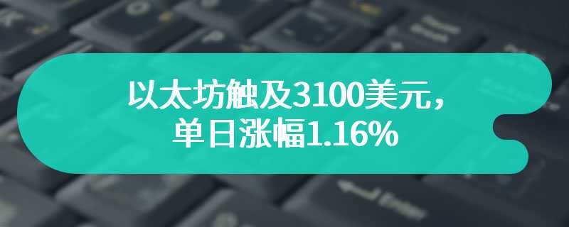 以太坊触及3100美元，单日涨幅1.16%