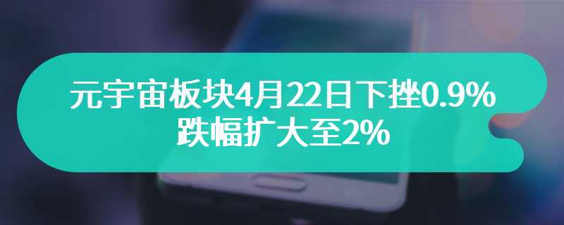 元宇宙板块4月22日下挫0.9%，跌幅扩大至2%