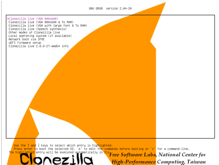 clonezilla还原Windows 11